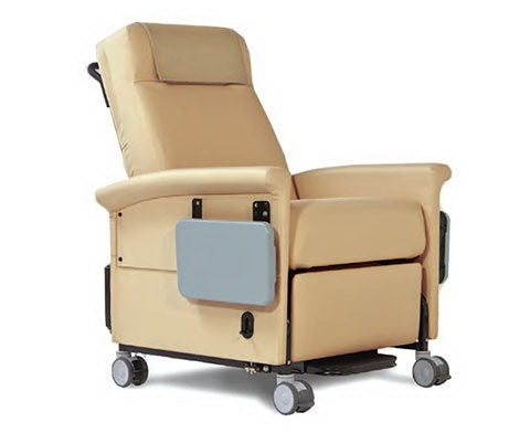 Medical Transport Manual Recliner Ascent 65 Series Bonnie Blue Vinyl 4 Inch Casters