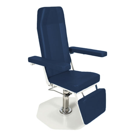 Blood Drawing Chair Model 8675 Hinged Arms Midnight Blue