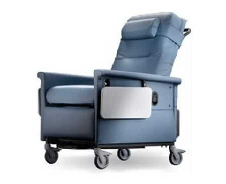 Bariatric Transport Manual Recliner 56 Series Navy Blue Vinyl 5 Inch Casters