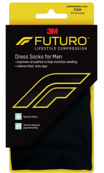 Compression Socks 3M™ Futuro™ Knee High Medium Black Closed Toe