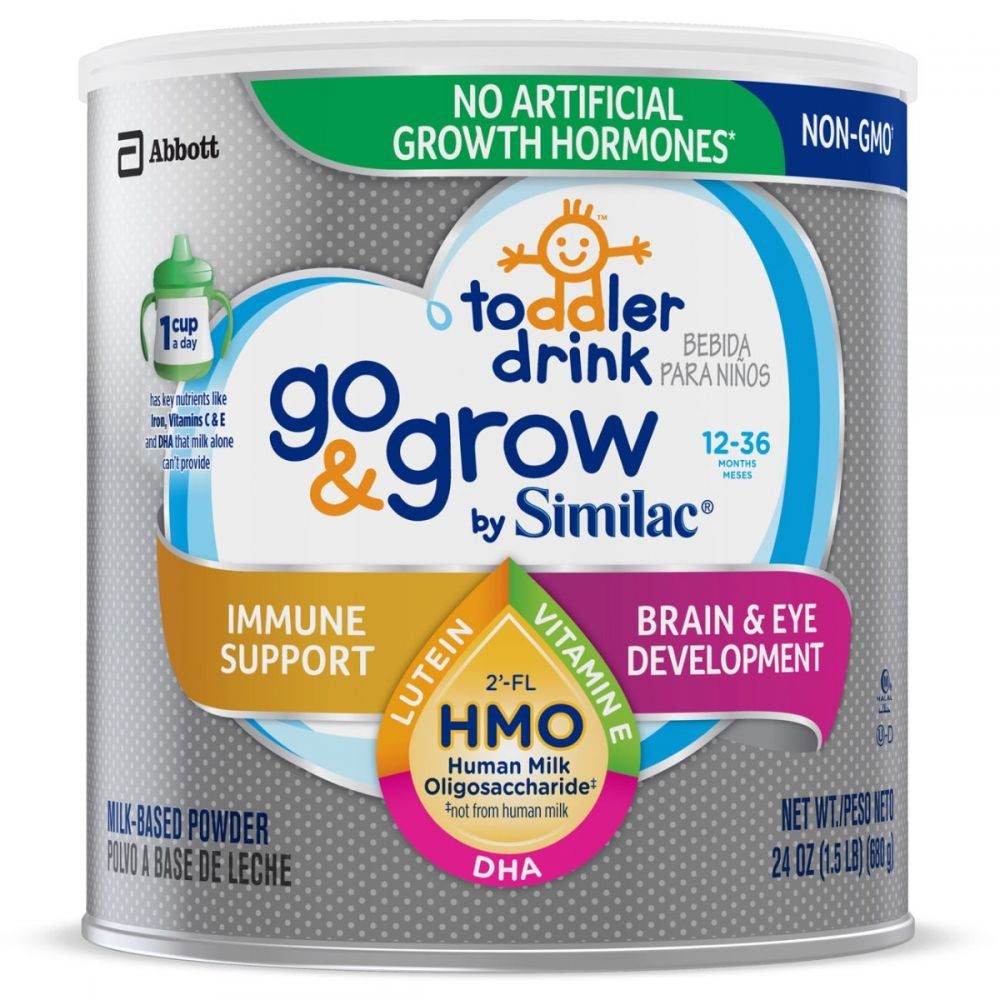 Toddler Formula Go & Grow by Similac® Non-GMO Unflavored 24 oz. Can Powder Milk-Based