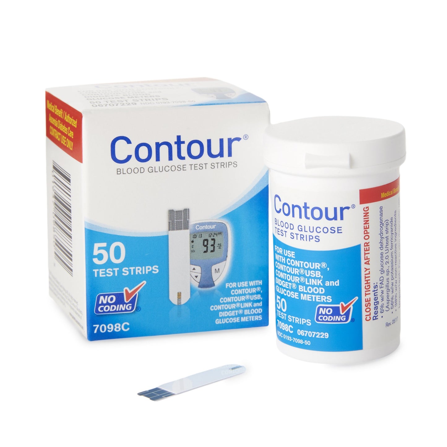 Blood Glucose Test Strips Contour® 50 Strips per Pack