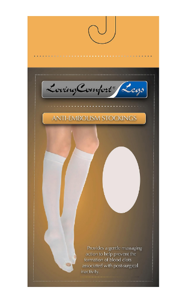 Anti-embolism Stocking Loving Comfort® Knee High 3X-Large Beige Closed Toe