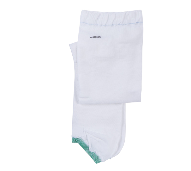 Anti-embolism Stocking McKesson Knee High Large / Long White Inspection Toe