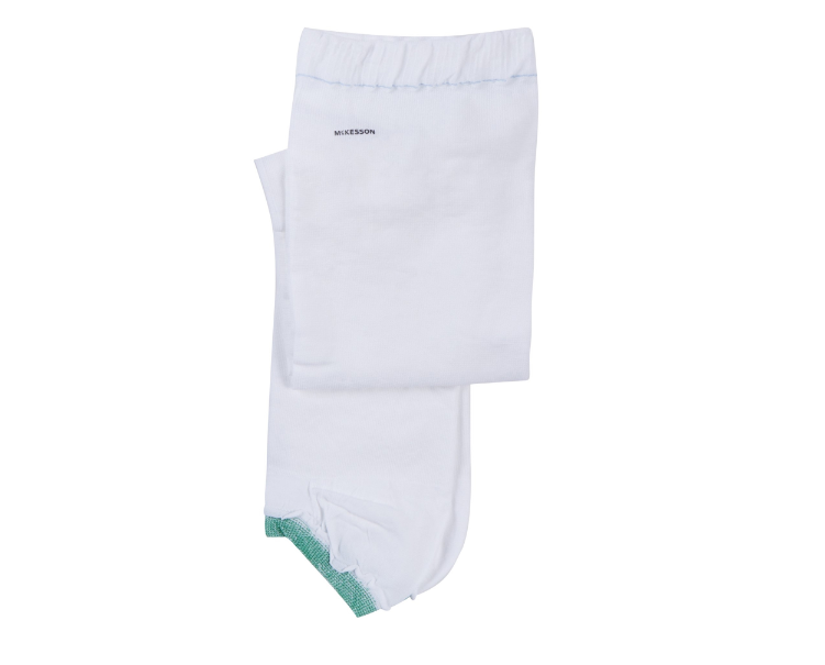 Anti-embolism Stocking McKesson Thigh High Medium / Regular White Inspection Toe