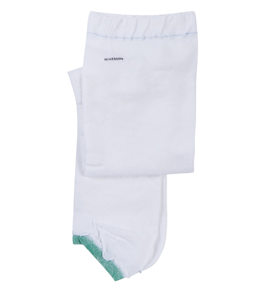 Anti-embolism Stocking McKesson Thigh High Large / Short White Inspection Toe