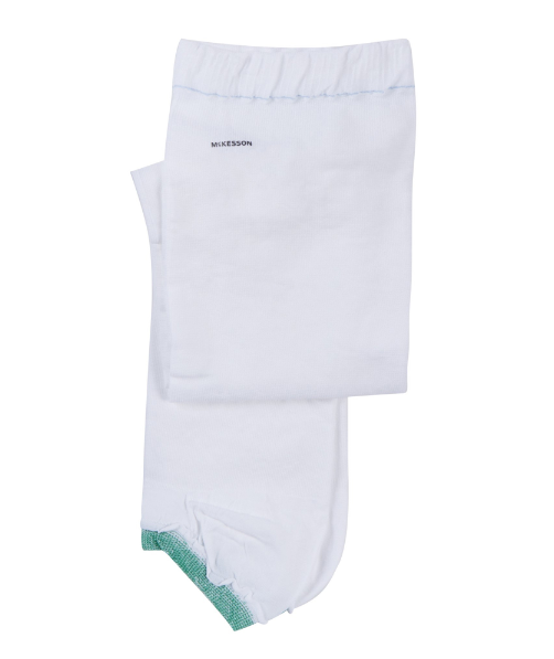 Anti-embolism Stocking McKesson Thigh High Large / Long White Inspection Toe