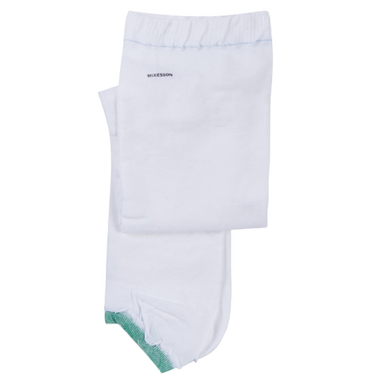 Anti-embolism Stocking McKesson Knee High Medium / Regular White Inspection Toe