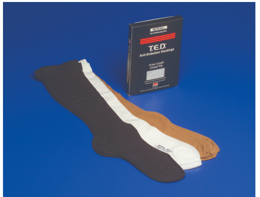 Anti-embolism Stocking T.E.D.™ Knee High Medium / Regular Beige Closed Toe