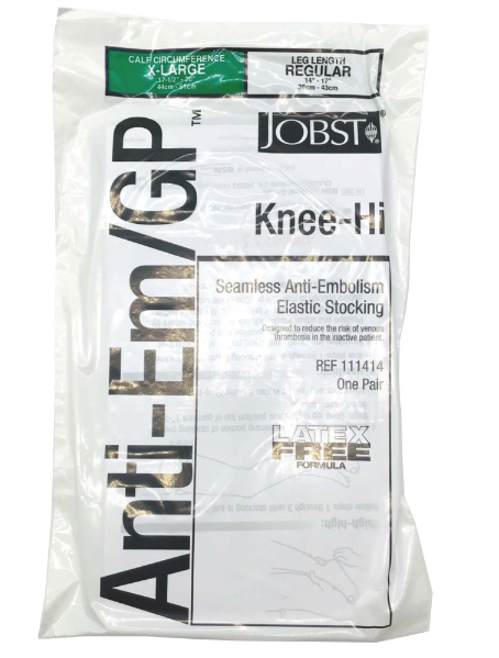 Anti-embolism Stocking JOBST® Anti-Em/GPT™ Knee High X-Large / Regular White Inspection Toe