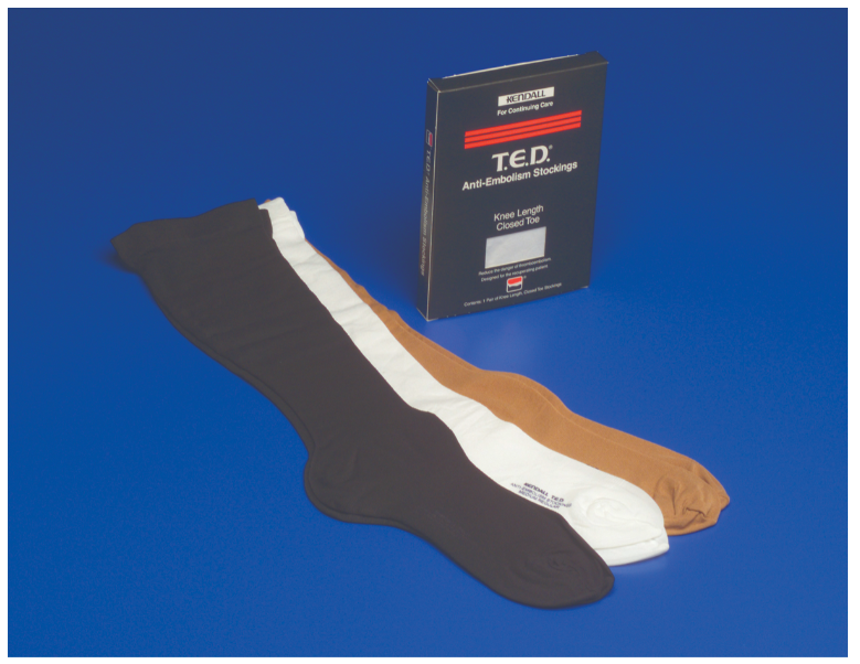 Anti-embolism Stocking T.E.D.™ Knee High Medium / Long Beige Closed Toe