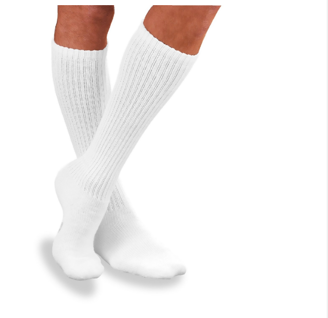 Diabetic Compression Socks JOBST® Sensifoot™ Knee High Large White Closed Toe