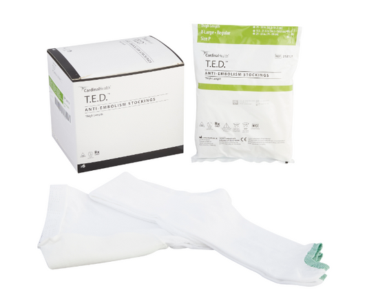 Anti-embolism Stocking T.E.D.™ Thigh High X-Large / Regular White Inspection Toe