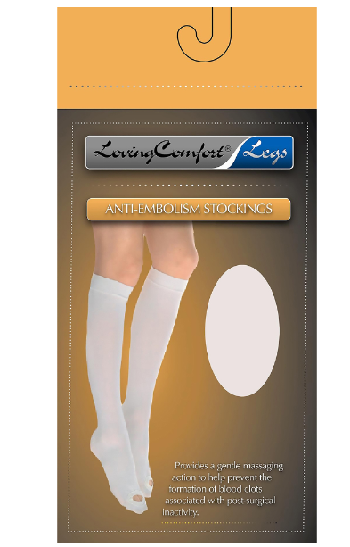 Anti-embolism Stocking Loving Comfort® Knee High 2X-Large Beige Closed Toe