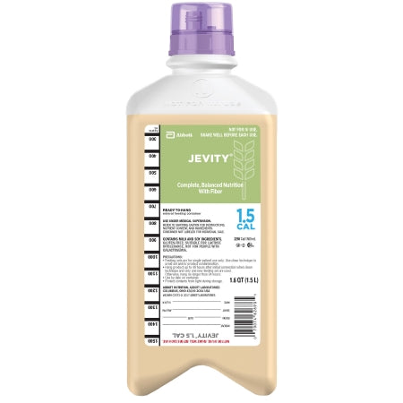 Tube Feeding Formula Jevity® 1.5 Cal with Fiber Unflavored Liquid 1.5 Liter Bottle