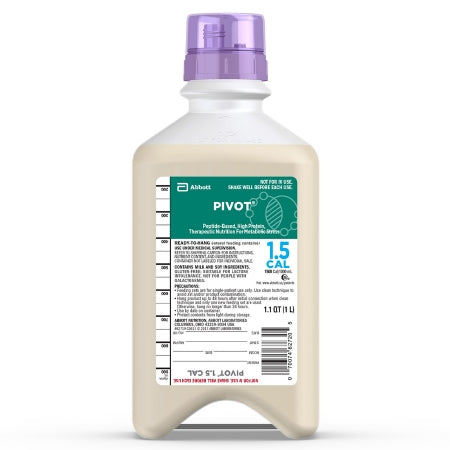 Tube Feeding Formula Pivot® 1.5 Cal Unflavored Liquid 33.8 oz. Bottle