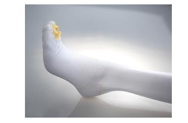 Anti-embolism Stocking UltraCARE® Knee High 3X-Large / Regular White Inspection Toe