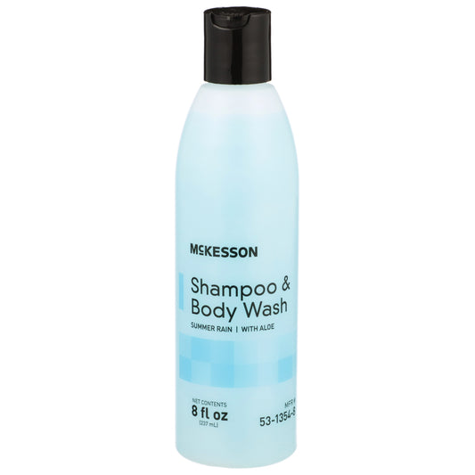 Shampoo and Body Wash McKesson 8 oz. Flip Top Bottle Summer Rain Scent