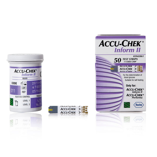 Blood Glucose Test Strips Accu-Chek® Inform II 50 Strips per Pack