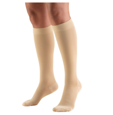 Compression Stocking Truform® Knee High 3X-Large Beige Closed Toe