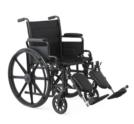 16" Wide K1 Basic Vinyl Wheelchair with Swing-Back